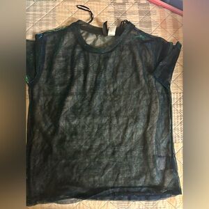 Sheer Green and Blue Top